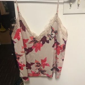 Express floral shirt with lace